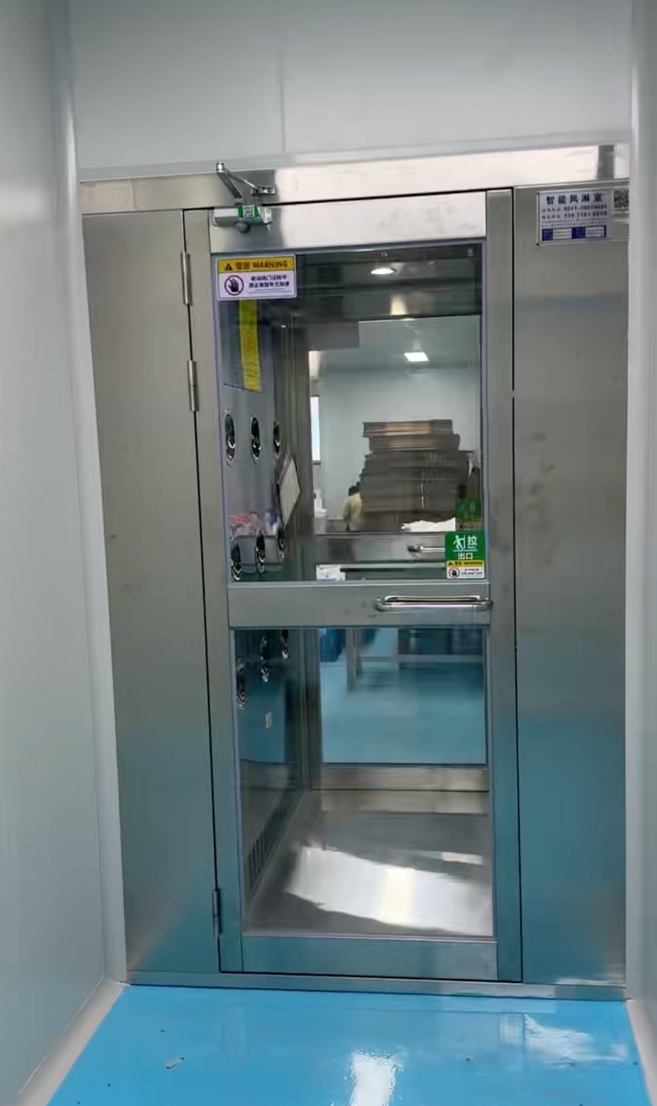 Controlled production-area access point inside the Earthycores paper tube factory